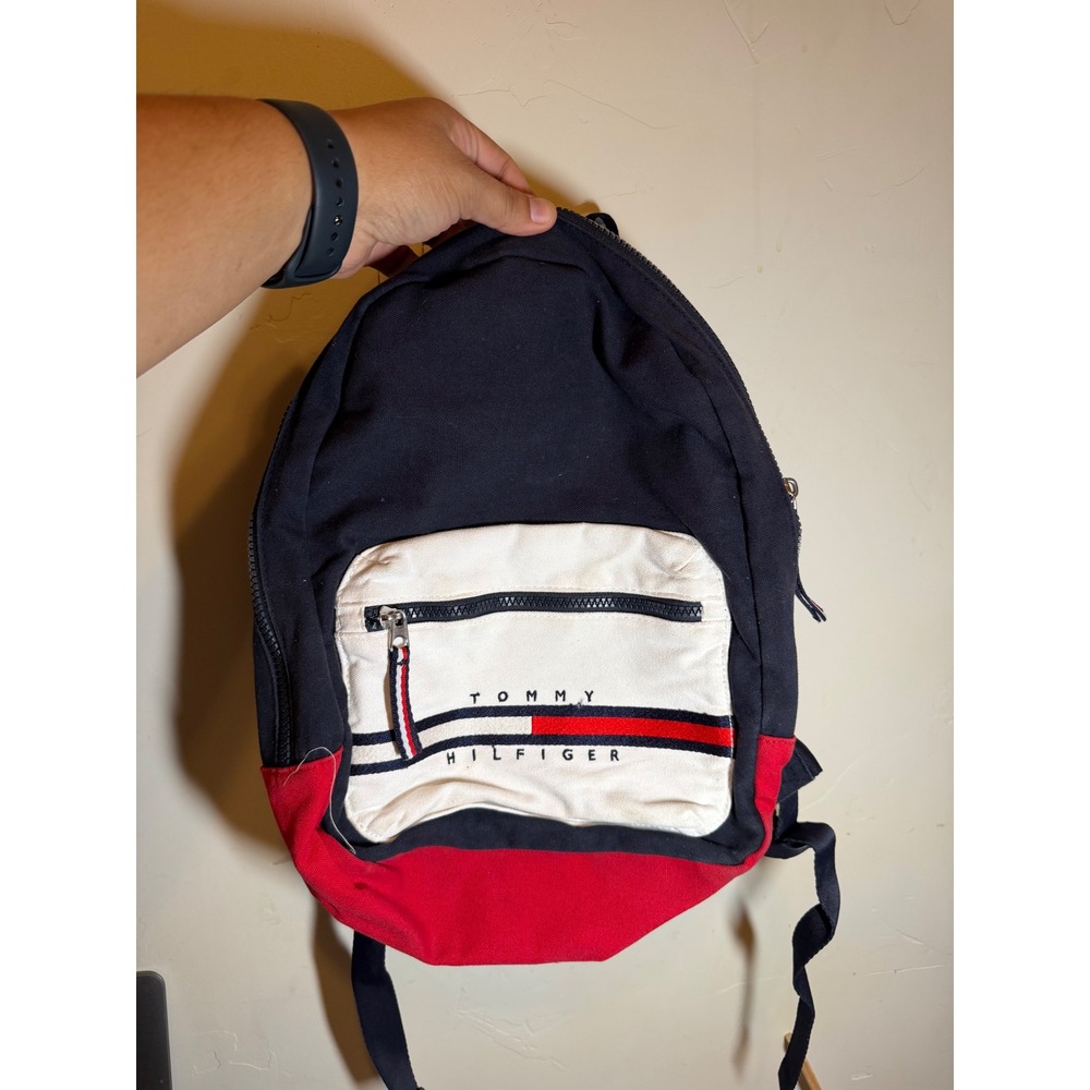 Tommy Hilfiger Backpack Vintage Colorblock Navy White Red